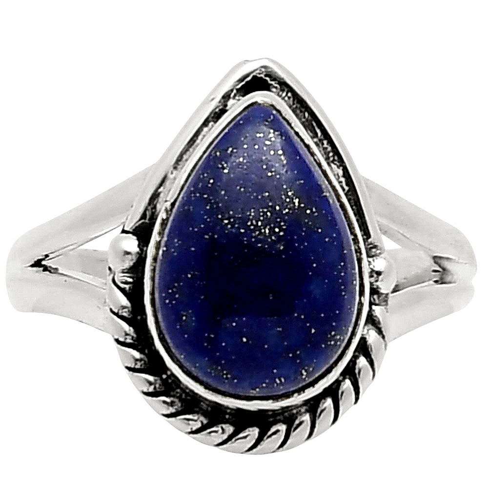 Lapis Lazuli Ring size-6 SDR249659 R-1153, 8x11 mm