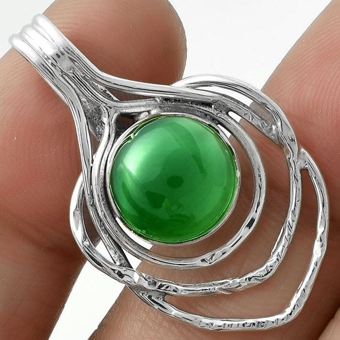 Natural Green Onyx Pendant SDP117928 P-1635, 11x11 mm